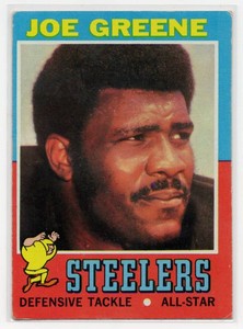 Vintage 1971 Topps Football Joe Greene Rookie Card #245