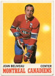 1970-71 Topps Hockey Jean Beliveau #55 Montreal Canadiens
