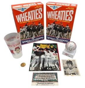 Minnesota Twins Collectibles including Original Unopened 1987 World Series Champions Wheaties Boxes