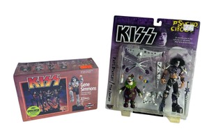 New Sealed KISS Psyco Circus Paul Standley  The Jester Toy And KISS Gene Simmons Destroyer Model Kit