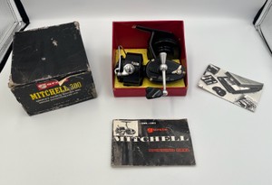 Vintage Garcia Mitchell 300 With Original Box And Paperwork