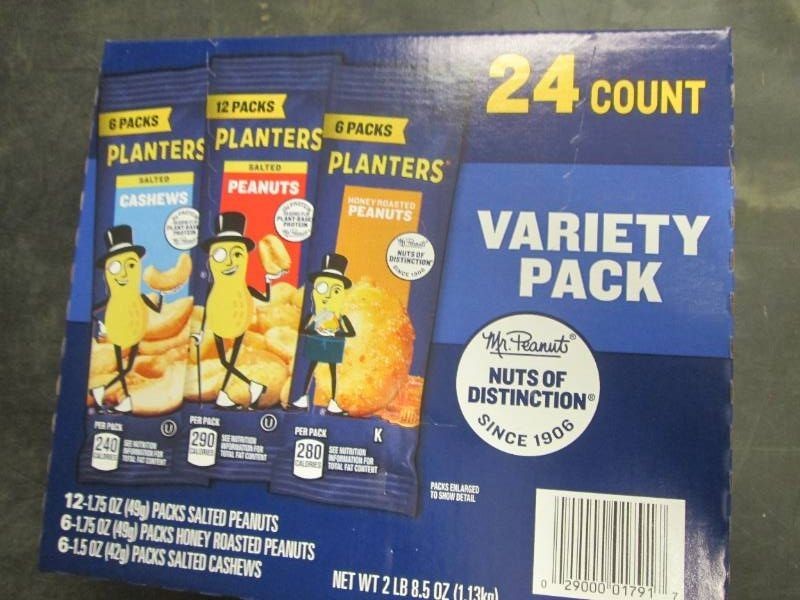 24 Count variety pack of Planters nuts single serve
