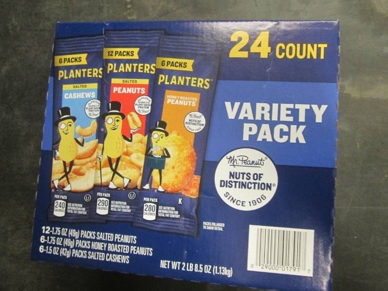 24 Count variety pack of Planters nuts single serve