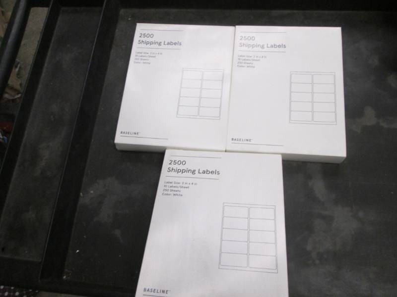 3 Packs of 2500 2 x 4 labels