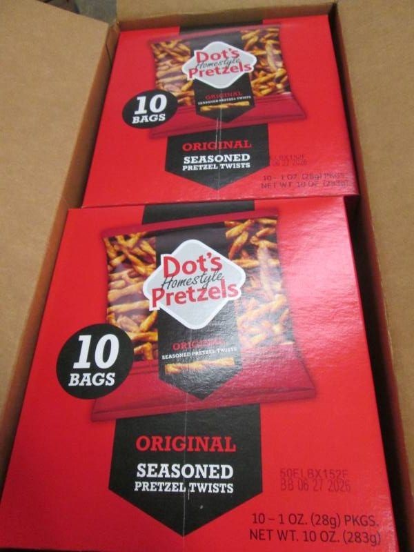 20 1 Oz bags Dots pretzels
