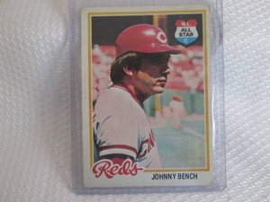 1978 Topps Johnny Bench Card...