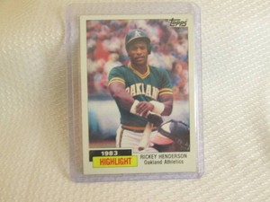 1984 Topps Rickey Henderson Card...