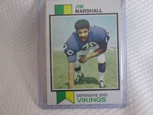 1973 Topps Jim Marshall Card...