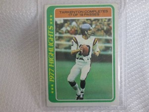 1978 Topps Fran Tarkenton Card...