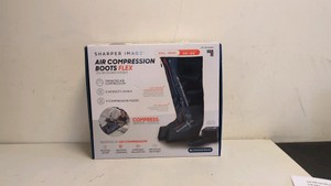 SHARPER IMAGE AIR COMPRESSION BOOTS FLEX LEG RECOVERY SYSTEM SMALL - MEDIUM