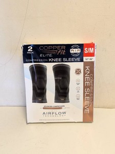 NEW COPPERFIT ELITE COMPRESSION KNEE SLEEVE SM 2PK