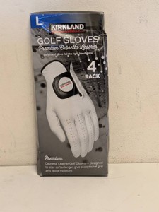 NEW KIRKLAND SIGNATURE PREMIUM CABRETTA LEATHER GOLF GLOVES LARGE 4PK