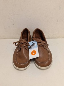 NEW CAT & JACK KIDS SHOES SIZE 2 COGNAC