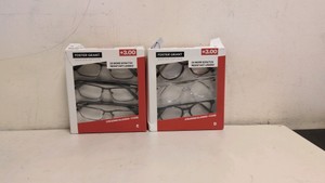FOSTER GRANT DESIGN OPTICS 3.00 READING GLASSES 2PACKS