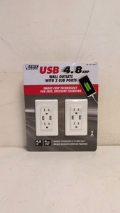 NEW FEIT ELECTRIC USB 4.8AMP WALL OUTLETS WITH 2 USB PORTS