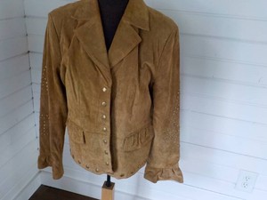 Pamela McCoy Suede Jacket size Large Like New