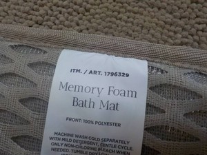 Memory Foam Bath Mat 24 x 36