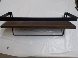 Wood and Metal Wall Shelf 16 x 6