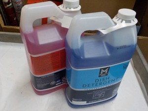 1 gallon each Members Mark Dish Detergent and Sanitizer Concentrate