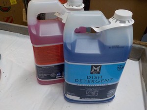 1 gallon each Members Mark Dish Detergent and Sanitizer Concentrate