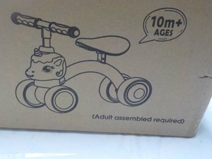 Colorful Lighting Balance Bike - new in box, needs assembly