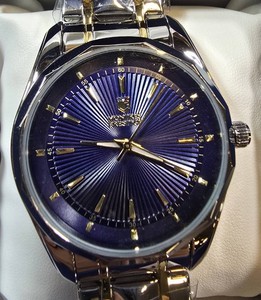 Montres Prestige Mens Blue Dial Stainless Steel Quartz Watch  New in Box