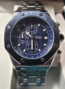 NEW BIBI Luxury Multifunction Quartz Wristwatch w Stainless Steel Bracelet  MSRP $295.00