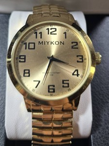 MIYKON Gold-Tone Analog Watch w Expansion Bracelet  New in Gift Box
