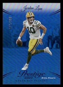 2024 Prestige Jordan Love Extra Points Blue Parallel Card #106 Serial #d 171299