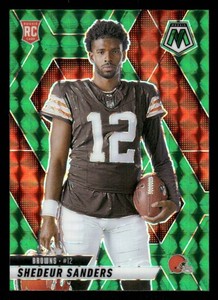2025 Mosaic Shedeur Sanders Rookie Card #290 Green Prizm Parallel