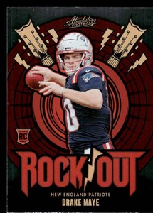 2024 Absolut Drake Maye Rookie Card - Rock Out Insert