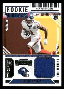 2024 Playoff Contenders Malik Nabers Rookie Jersey Card #RTS-MNS