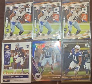 (6) Micah Parsons Rookie Card Lot