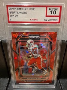 iconic pristine 10 2023 prizm draft picks red ice Barry Sanders