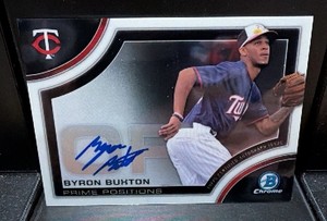 2015 Bowman chrome prime positions, autograph Byron Buxton rookie card