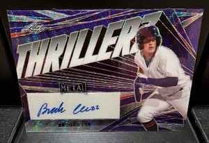 2022 leaf metal thrillers autograph Brooks Lee rookie serial #14