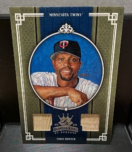 2005 Donruss diamond Kings dual game Used bat card Torii Hunter serial #64100