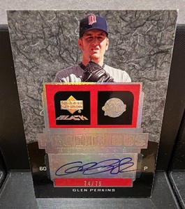 2007 UD black autograph Glen Perkins serial #7475