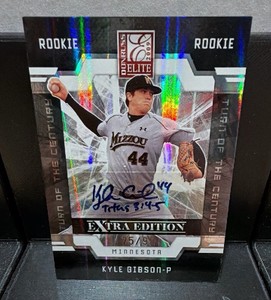 2009 Donruss elite extra edition turn-of-the-century autograph rookie Kyle Gibson serial #7599