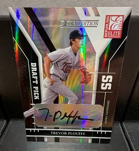 2004 Donruss elite extra edition draft pick autograph Trevor Plouffe serial #1329