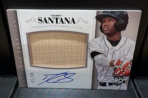 2014 national treasures game Used bat autograph rookie card Danny Santana serial #8199