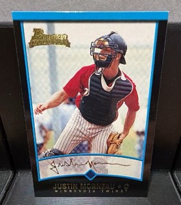 2001 Bowman gold signature Justin Morneau rookie card #361