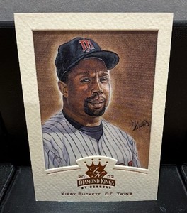 2002 diamond Kings white border bronze foil Kirby Puckett SP #132