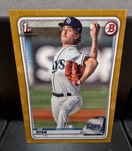 2020 Bowman gold Joe Ryan rookie card serial #650