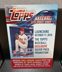 2018 Topps series 2 Silver pack promo Shohei Ohtani rookie card