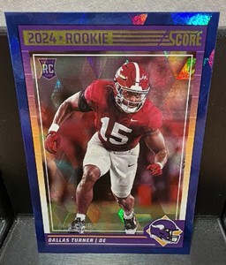 2024 score purple diamond Dallas Turner rookie card serial #60120
