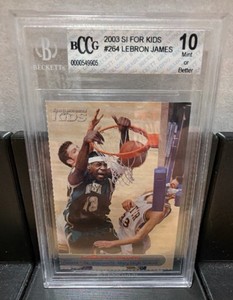 Beckett BCCG 10 2003 SI for Kids LeBron James Rookie #264