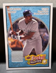 2008 Upper Deck Baseball Heroes Game Used Jersey Dave Winfield Serial #4299