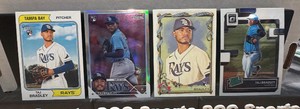 (4) 2023 Taj Bradley Rookies Topps Chrome Refractor & More