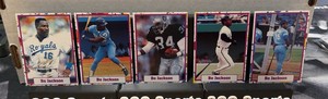 (5) 1990 Broders Super Star Elite Splatter Paint Bo Jackson Sample Set